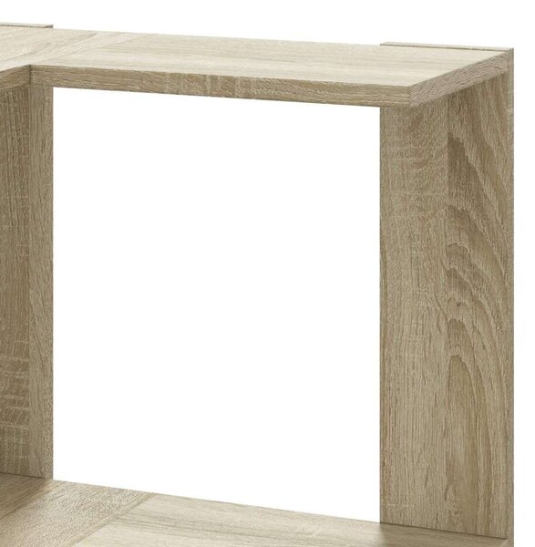 VidaXL 5 szintes sonoma tölgy szerelt fa sarok könyvespolc 50x50x179cm