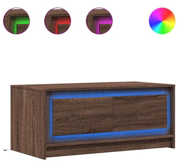 VidaXL Dohányzóasztal - LED Világítással - 100x50cm
