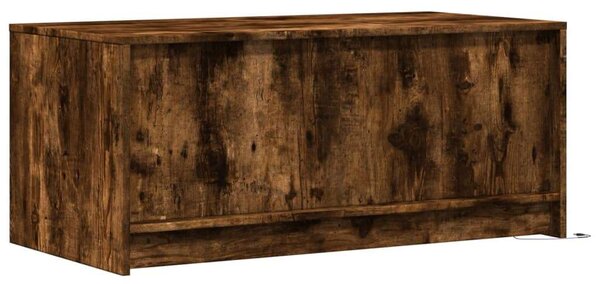 VidaXL Dohányzóasztal - Füstös Tölgy - LED Világítással - 100x50cm