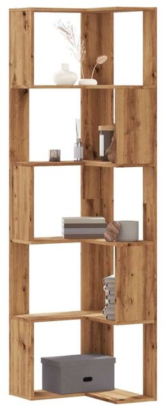 VidaXL 5 szintes szerelt fa sarok könyvespolc 50 x 50 x 179cm