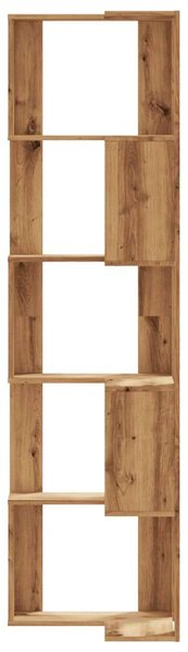 VidaXL 5 szintes szerelt fa sarok könyvespolc 50 x 50 x 179cm