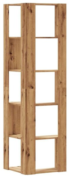 VidaXL 5 szintes szerelt fa sarok könyvespolc 50 x 50 x 179cm