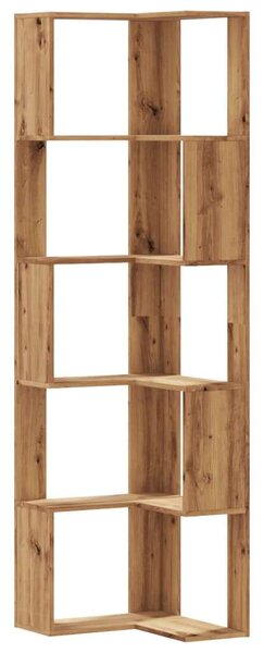 VidaXL 5 szintes szerelt fa sarok könyvespolc 50 x 50 x 179cm
