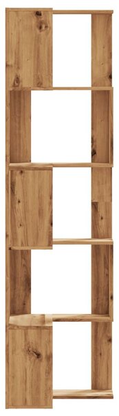 VidaXL 5 szintes szerelt fa sarok könyvespolc 50 x 50 x 179cm