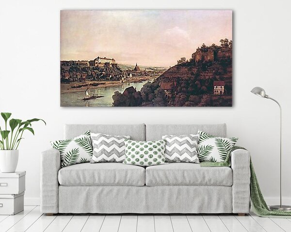 Canaletto: Pirna látképe (vászonkép)