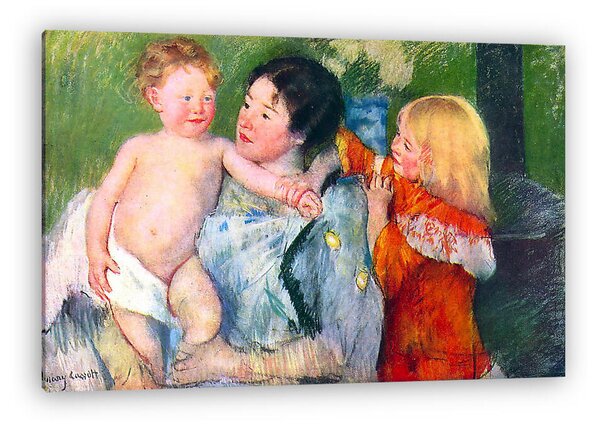 Mary Cassatt: Fürdetés után (vászonkép)
