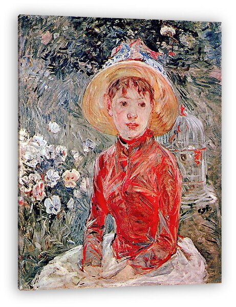 Berthe Morisot: Fiatal lány kalitkával (vászonkép)