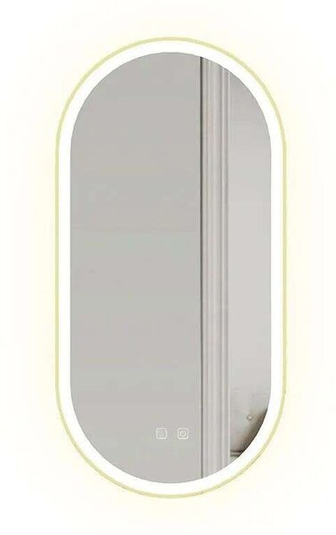 OVL LED Tükör - Ovális - Arany - 50x100cm
