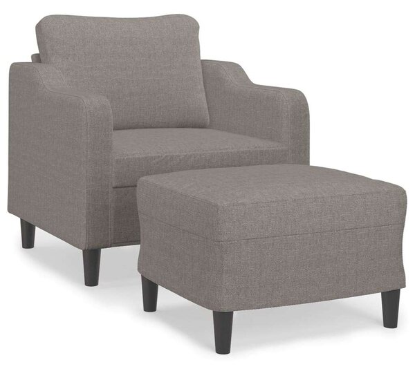 VidaXL tópszínű szövet kanapéfotel lábtartóval 60 cm