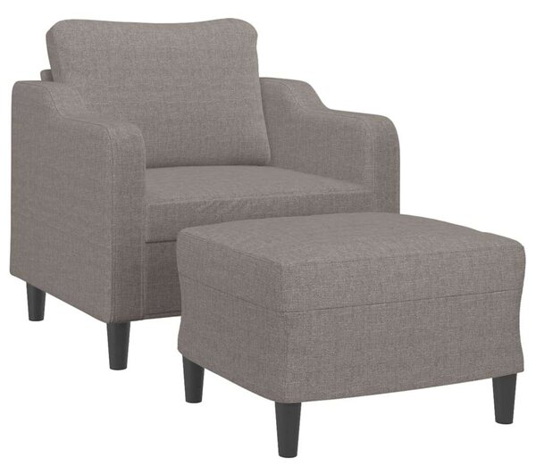 VidaXL tópszínű szövet kanapéfotel lábtartóval 60 cm