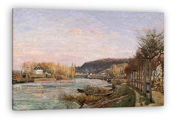 Camille Pissarro: Szajna-part Bougival-nál (vászonkép)