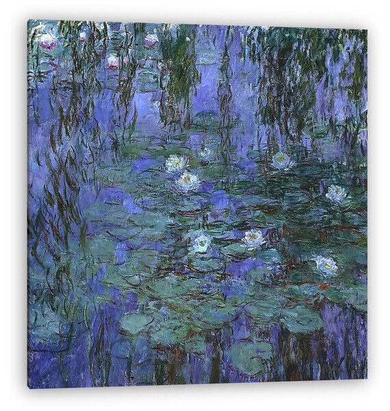 Claude Monet: Kék tavirózsák (1918 körül) (vászonkép)