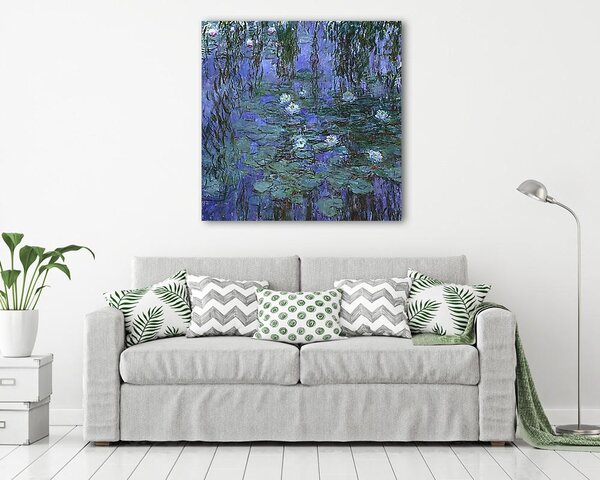 Claude Monet: Kék tavirózsák (1918 körül) (vászonkép)