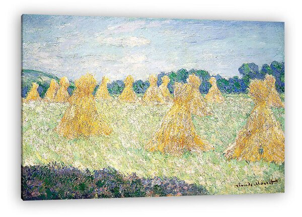 Claude Monet: Szénaboglyák - Giverny fiatal asszonyai (1894) (vászonkép)