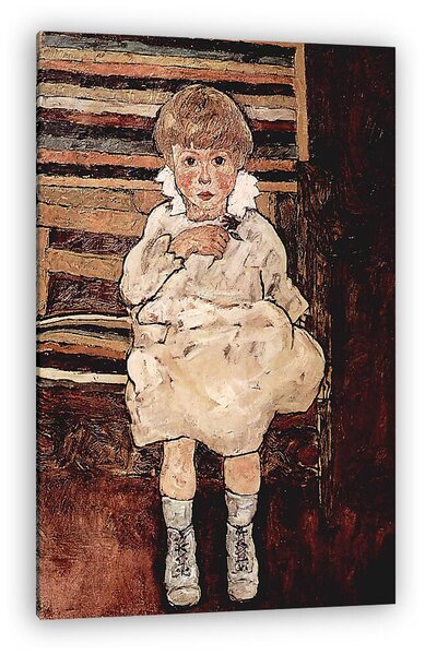 Egon Schiele: Ülő gyermek (vászonkép)