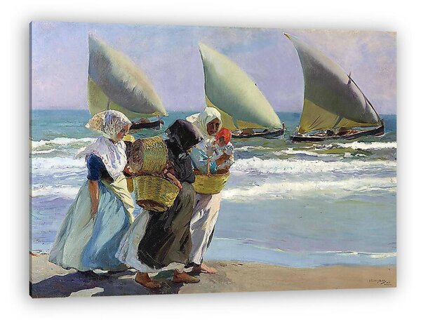 Joaquin Sorolla: A három vitorlás (1903) (vászonkép)