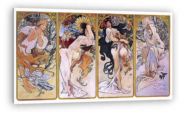 Alfons Mucha: Négy évszak (vászonkép)