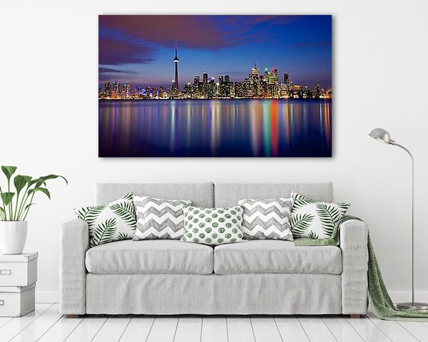 Toronto látképe esti világításban (vászonkép)