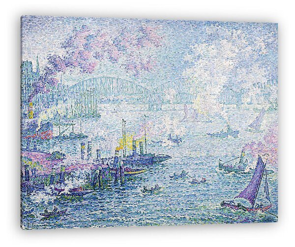 Paul Signac: A rotterdami kikötő (1907) (vászonkép)