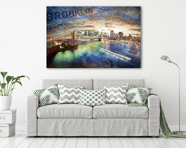 New York, Brooklyn-híd (vászonkép)