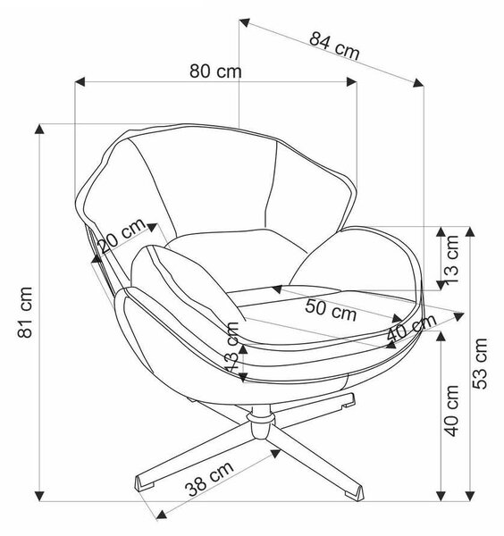 Hefty fotel, sárga