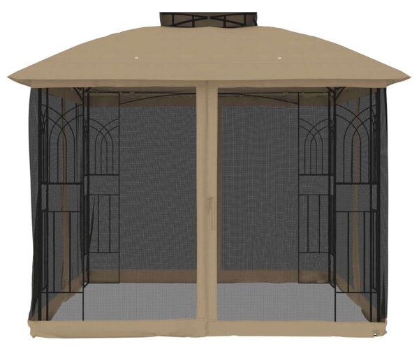 VidaXL Kertpavilon - Dupla Tető - Szúnyogháló - 294x294 cm