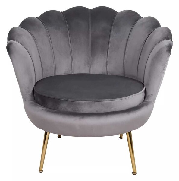 Ionia Velvet fotel, szürke