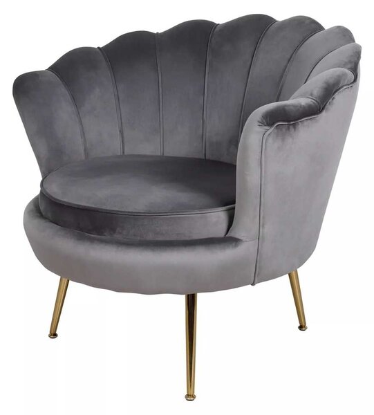 Ionia Velvet fotel, szürke