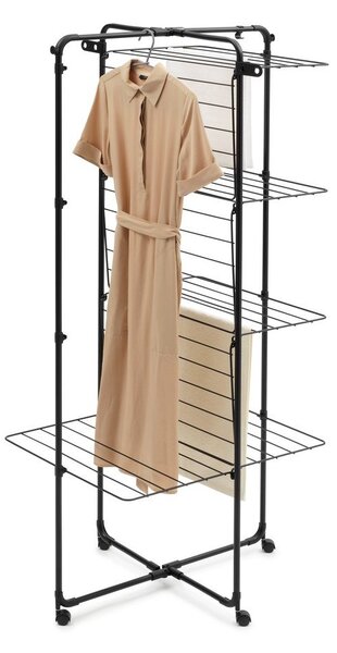 Matt fekete ruhaszárító 30 m HangOn Tower – Brabantia
