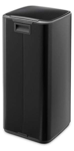 Matt fekete acél pedálos szemetes 30 l Bo – Brabantia