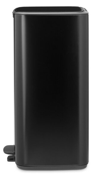 Matt fekete acél pedálos szemetes 30 l Bo – Brabantia