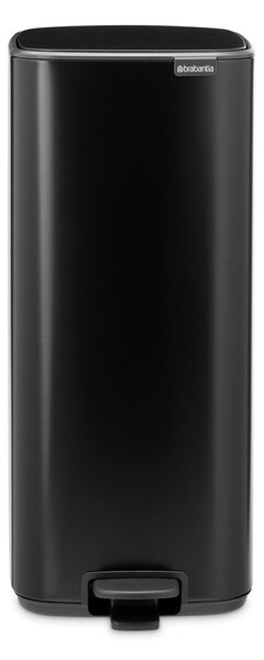 Matt fekete acél pedálos szemetes 30 l Bo – Brabantia