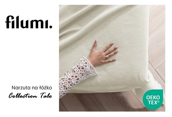 Krémszínű zsenília ágytakaró 220x240 cm Talo – Filumi