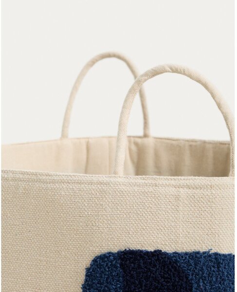 Elefántcsont színű textil játéktároló kosár ø 45x30 cm Tandani – Kave Home