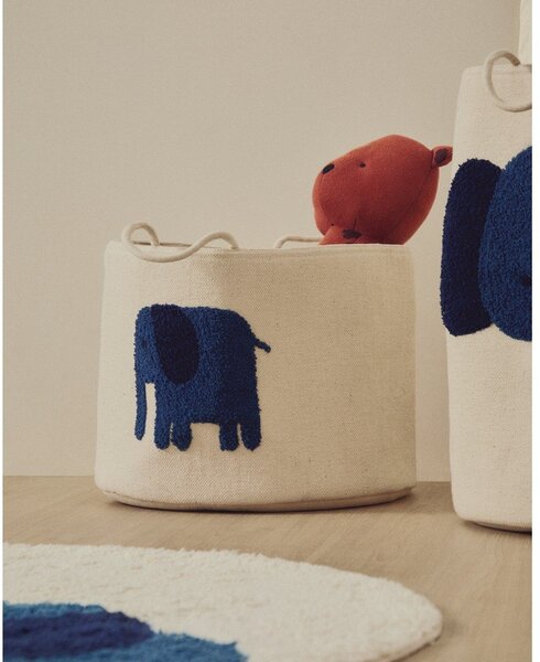 Elefántcsont színű textil játéktároló kosár ø 45x30 cm Tandani – Kave Home