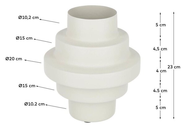 Bézs acél váza (magasság 23 cm) Velia – Kave Home
