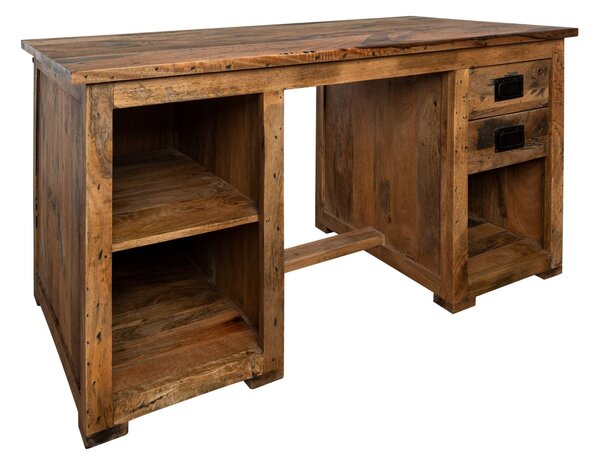 IRON íróasztal Mango 140x80x76 természetes, lakkozott