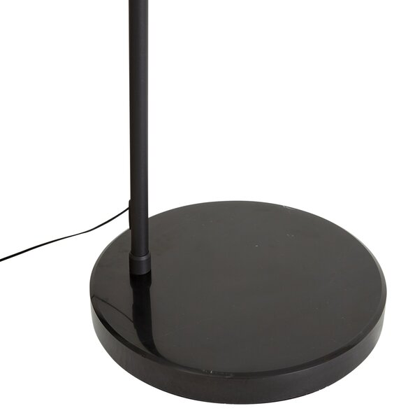 Design íves állólámpa fekete, LED-del, 3 lépésben dimmelhető - Anello