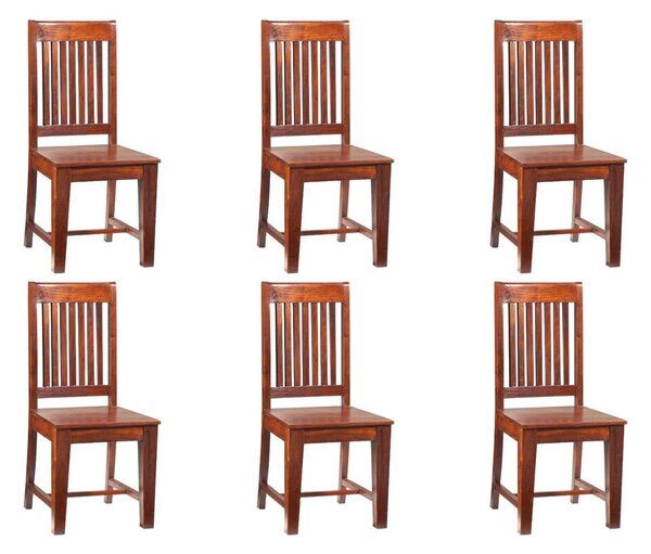 CAMBRIDGE Széles háttámlás szék, akácfa, nugát, tömörfa 6 darabos szett
