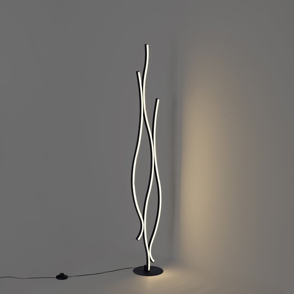 Design állólámpa fekete, LED-del, dimmelhető - Ying