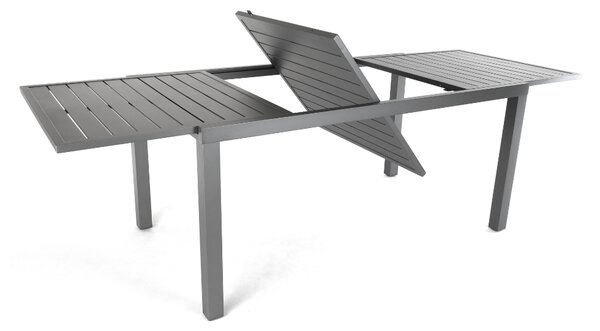 Mirolo kerti asztal, 160–240 × 89 cm, szürke