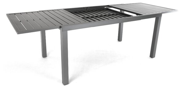 Mirolo kerti asztal, 160–240 × 89 cm, szürke