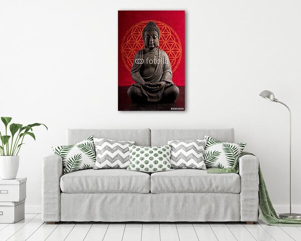 Buddha az élet virágával (vászonkép)