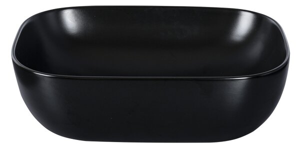 Eros SMILE 3 - PULTRA ültethető - Top Counter - porcelán mosdó - MATT FEKETE - 46,5 x 32,5 x 13 cm