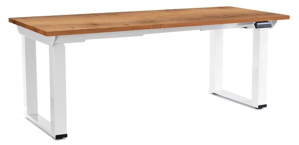 OfficeTech Strong állítható magasságú asztal 180 x 80 cm, fehér alap, arany tölgy