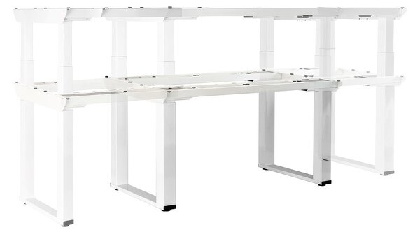 OfficeTech Strong állítható magasságú asztal 180 x 80 cm, fehér alap, arany tölgy