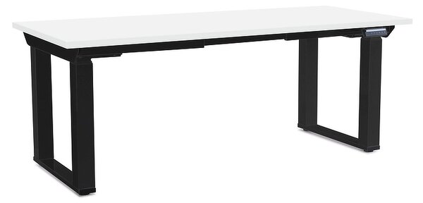 OfficeTech Strong állítható magasságú asztal 180 x 80 cm, fekete alap, fehér
