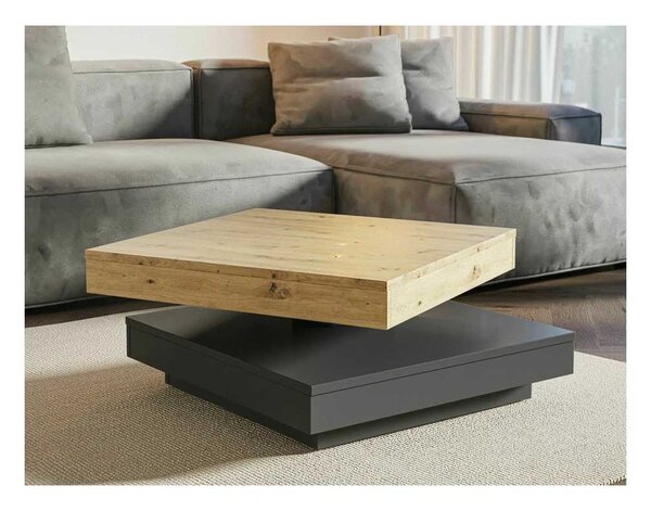 Peoria dohányzóasztal, artisan tölgy / antracit
