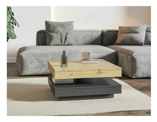 Peoria dohányzóasztal, artisan tölgy / antracit