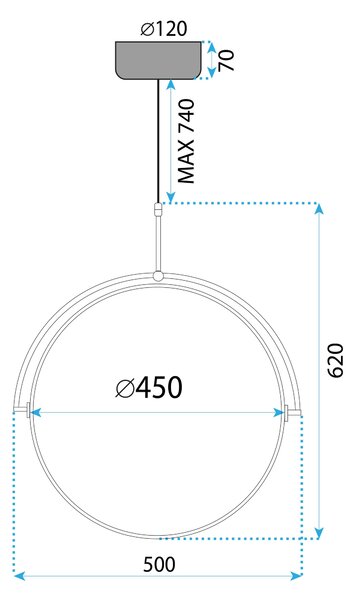 LED Lámpa APP1427-C 50cm